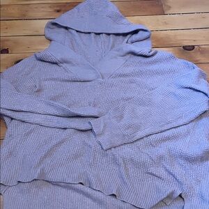 Aerie Women's V-Neck Sweater in Gray